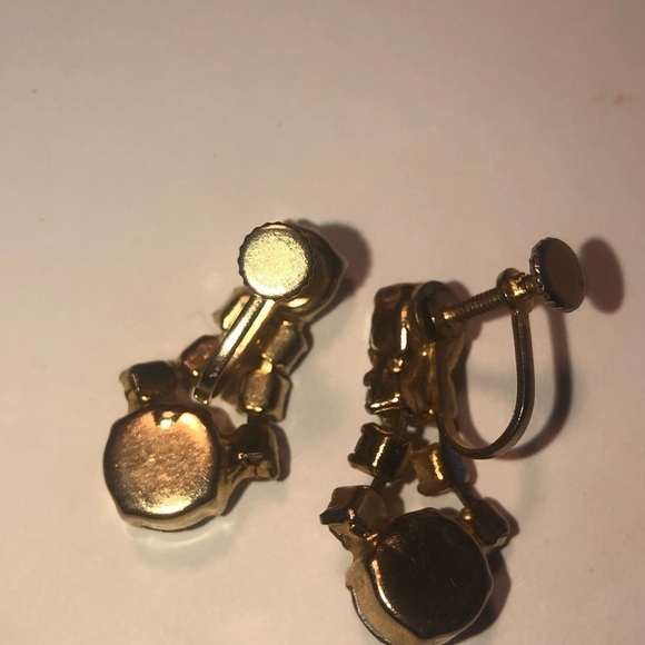 VTG Confirmed Juliana DE Aurora Borealis Screw Clip On Earrings .9” - Picture 5 of 7